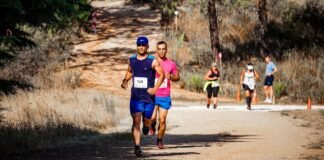 Men running at a marathon